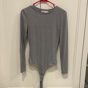 Gray Long Sleeve Bodysuit